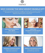 Essence Nasal Diffuser New Mommy Bundle – Essential Oil Silicone Nose Rings for Morning Sickness & Motion Sickness Support – Wearable Blends Pack for Pregnancy & Travel