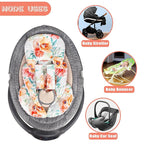GFU Infant Stroller mat, Fits for Stroller, Swing, Flowers
