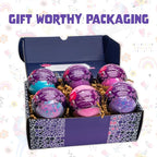 Unicorn Bath Bombs for Girls with Surprise Toys Inside (6 Pack) - Large Bubble Bomb for Kids, Gentle and Safe, Made in USA, Fizzies, Fruity Scents, Won't Stain Tub - Ideal Gift by Two Sisters