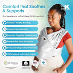 Small-Petite Original Baby K'tan Baby Carrier: #1 Easy Pre-Wrapped, Soft, Slip-On, No Rings, No Buckles | 5 in 1 Baby Sling Gift | Infant Wrap for Newborn to Toddler up to 35lb Women 2-4, Men up to 36