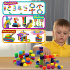 STEM Building Blocks Toys for Kids – Educational and Safe Gear Interlocking Construction Playset – Develop Creativity and Problem-Solving Skills