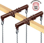 Swurfer Swingset Conversion Bracket - No Tree, No Problem, Convert Your Swingset into a Swurfset, Heavy Duty Horse Glider Bracket for Swing Set Attachment (Brown)