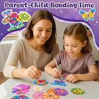 3 otters Poke in Art, Fabric Flower Bouquets Toys Arts and Crafts for Girls Ages 4-12 DIY Creative Activities Birthday Craft Gifts