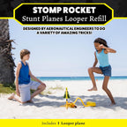 Stomp Rocket Stunt Airplane Refill - Looper Plane Launcher for Kids - Airplane Soars Over 100 Feet - Fun Outdoor Toys & Gift for Boys or Girls
