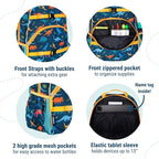 Wildkin ECO rPET 17-inch Large Backpack – Sustainable, Padded, Adjustable – Jurassic Dinosaurs