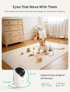 Dr.Care VistaView 5” Smart WiFi Baby Monitor with Clip Mount - 2K HD Camera, App Control, Cry & Motion Alerts, Night Vision, 5000mAh Battery, 2-Way Talk, Multi-User, Triple Security