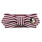 Creative Knitwear Florida State Seminoles Infant Girls Garnet/White Striped Hair Knot Headband Embroidered Logo - Size Newborn - 4T
