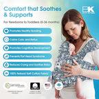 Small-Petite Original Baby K'tan Baby Carrier: #1 Easy Pre-Wrapped, Soft, Slip-On, No Rings, No Buckles | 5 in 1 Baby Sling Gift | Infant Wrap for Newborn to Toddler up to 35lb Women 2-4, Men up to 36