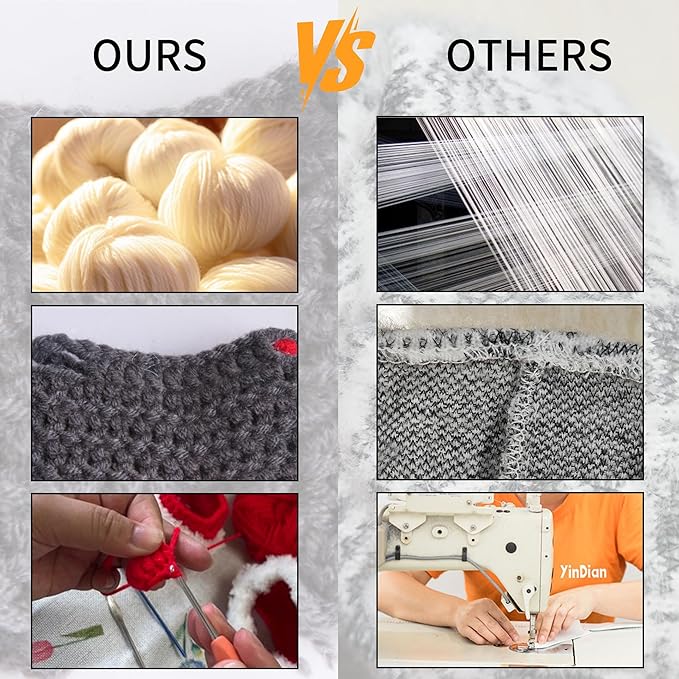 17cm Doll Clothes - Purely Handmade Crochet Hat & Overalls & Heart-Shaped Bag, Handcrafted Outfits for 15-17cm Doll Accessories (NO Doll)