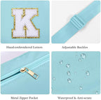 YOOLIFE Birthday Gifts for Women - 30th 40th 50th 60th 70th Birthday Gifts for Mom Daughter Her Friend Sister Girlfriend, Personalized Gifts Christmas Gifts, Initial Belt Bag Crossbody Bags, Blue S