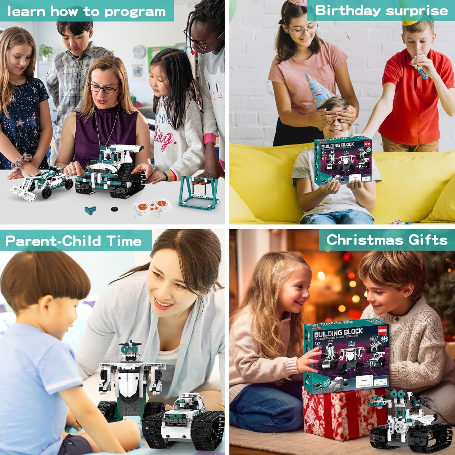 Technique Car Building Blocks Set, 13in1 Remote & APP Control Tracked Racer/Robot/Truck/Tank/Plane, STEM Kits for Kids Age 8-10, Building Toy Gifts for Boys Girls 8-16, (550 PCS)