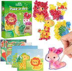 3 otters Poke in Art Kits, Kids Art Set Animal DIY Crafts Toys for Girl Birthday Gifts Party Favors Goodie Bag Stuffers Classroom Prizes