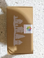 SUNBEAUTY Dollhouse Christmas Decorations Elf Door Kit Dollhouse Accessories with Miniature Christmas Tree Fairy Door Santa Claus Snowflake DIY Miniature House Kit Xmas Decor