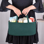 COMSE Baby Diaper Caddy Organizer, Car Caddy, Diaper Change Organizer, Gift Baskets Empty, Portable Tote Bag with Divider, Baby Shower Gifts Newborn Essentials Registry Must Have, Dark Green