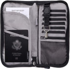 ZOPPEN Passport Holder Family RFID Passport Wallet, Passport Holder Women/Men, Travel Wallet Documents Organizer Zipper Case with Removable Wristlet Strap, Travel Essentials for Flying