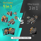 5 in 1 STEM Remote Control Building Kit, 392Pcs Blocks Erector Projects Set Toys for Kids Age 8-12, Build a Tank/Robot/AVT DIY Science Educate 6 7 9 10 11 Years Old for Boys & Girls Gift Ideas