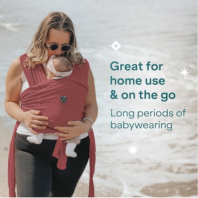 Koala Babycare Baby Carrier Wrap, Easy to Wear As a T-Shirt - Original Baby Carrier Newborn to Toddler - Sling One Size Fits All - Baby Wraps Carrier Up to 22lbs