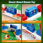 Foosball Table Soccer Game for Kids: Mini Interactive Soccer Board Game - 3 4 5 6 7 8 9+ Year Old Kids Sports Toy for Home Family Party - Fun Birthday Gift for Boys Girls