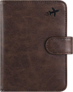 Passport Holder Cover Wallet RFID Blocking Leather Card Case Travel Accessories for Women Men (Z #Chocolate)