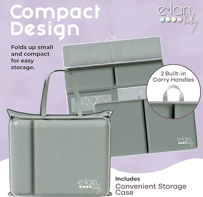 Comfortable Baby Bath Kneeler and Elbow Rest Pad Set - Kneeling Pad Bath Mat with 4 Toy Organizer Pockets,Non-Slip Baby Bathtub Mat, Waterproof and Easy to Clean