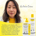 La Petite Creme French Premium Diapering Lotion - Diaper Cream Alternative to Baby Wipes - Moisturizer & Skin Cleanser - USDA Certified Organic Ingredients - Baby Essentials (2 Bottles of 20 oz)