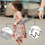 Accmor 2 in 1 Toddler Leash with Magnetic Lock, Kids Anti Lost Wrist Link 2 Packs Keep Twins Close, Reflective Child Walking Harnesses for Baby Boys Girls for Outdoor