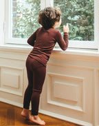 VAENAIT 6M-12Y Toddler Toddler Kids Toddler Girls Boys Soft Comfy Modal Tencel Solid Raglan Sleepwear Pajamas Pjs 2pcs Set