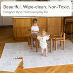 Lillefolk Baby Play Mat for Floor – 4x6ft Vintage Gray | Soft Non Toxic Premium EVA Foam Tiles for Tummy Time, Crawling & Playroom – Waterproof Interlocking Floor Mat for Babies & Toddlers (6 Tiles)