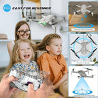 Drone With Camera 1080P for Kids And Adults, RC Quadcopter with Altitude Hold, Mini Drone With One Key Start, Waypoint Fly, Headless Mode, 3D Flip, 3 Speeds, Remote Control Drone for Beginners