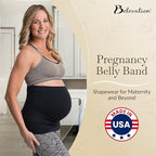 Maternity Belly Band - 4-Way Stretch Post Partum Belly Band For Lumbar & Back Support - Pregnancy Gifts for Moms