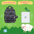 iniuniu Diaper Bag Backpack, 4 in 1 kit Large Unisex Baby Bags for Boys Girls, Waterproof Travel Back Pack with Diaper Pouch