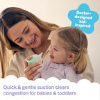 Booger Buddy Nasal Aspirator Bulb, Narwhal - with LED Light for Babies & Toddlers – BPA-Free Snot Remover for Infant Stuffy Nose and Congestion Relief – Easy to Clean Design