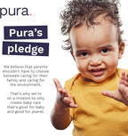 Pura Hypoallergenic Diapers, Size 3 (9-20 lbs) Monthly Pack, Overnight, up to 12 Hours Leak Protection, Suitable for Sensitive Skin, TCF, Super Soft Organic Cotton, 6 Packs of 26 (156 Baby Diapers)