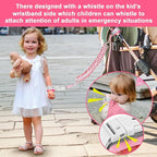 Accmor Toddler Harness Leash, Reflective Kid Harness with Anti Lost Wrist Link, Child Walking Harness Baby Leash Wristband Belt with Key Lock Design for Boys Girls to Outdoor Travel