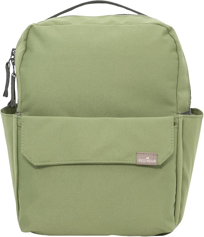 RED ROVR Mini Roo Lightweight Backpack | 6 pockets for everyday essentials (Moss)