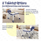 4 in 1 Baby High Chair, Toddler Chair with Removable Tray, Convertible High Chairs for Babies and Toddlers, Kids Learning Table, Building Block Table, Dining Booster Seat with Safety Harness, Blue