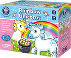 Orchard Toys Moose Games Rainbow Unicorns Game. Race Your Unicorns Over The Rainbow to a Pot of Gold in This Magical, Fun Color-Matching Game! Ages 3+ for 2-4 Players