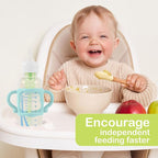 TonGass (3-Pack) Bottle Handles for Dr Brown Narrow Baby Bottles with Easy Grip Handles to Hold Their Own Bottle - BPA-Free Soft Silicone - Red Green and Blue