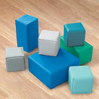 Toddler Building Blocks, Foam Blocks, Contemporary, 7-Piece