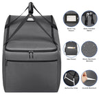 Infant Car Seat Travel Bag for Airplane Compatible with All Nuna Pipa Car Seat and Base,Chicco KeyFit 30 and Base, Padded Car Seat Bags for Air Travel,Car Seat Gate Check Bag with Side Pocket, Gray