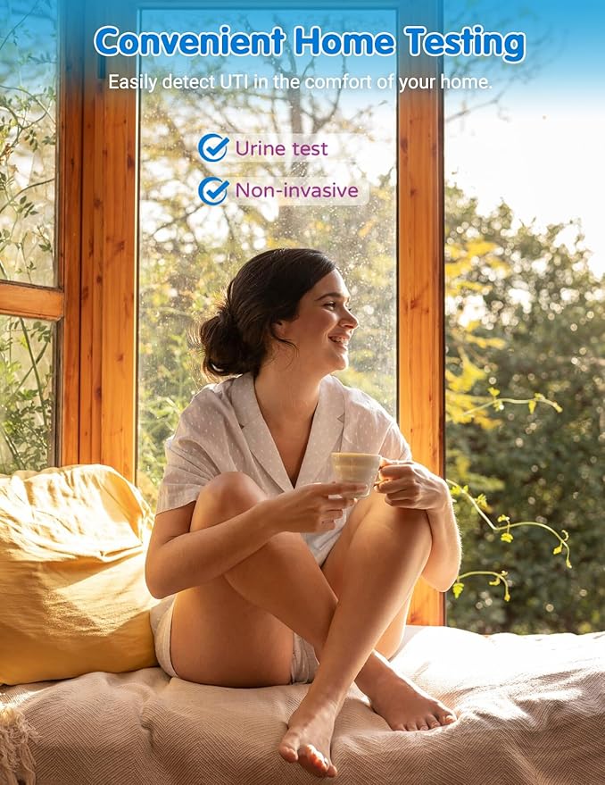 10 Pack UTI Test Strips, Urinary Tract Infection Test Kit for Women Men, Accurate Result in 2 Minutes, Monitor Bladder Health at Home, Clinically Tested, Easy to Grip, Individually Wrapped