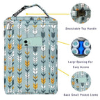 Breastmilk Cooler Bag with Ice Pack Fits 4 Baby Bottles Up to 9 Ounce Insulated Baby Bottle Bag Breast Milk Cooler on The Go with Strap Baby Bottle Cooler Bag for Nursing Mom Daycare or Travel