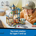 LEGO City Central Train Station Building Toy - Multi-Level Pretend Play Set for Boys & Girls, Ages 7+ - Building Blocks for Kids - Gift Idea for Christmas - 60469
