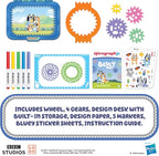 Spirograph Jr Bluey Toys - Toddler Arts and Crafts, Drawing Art Kit, Toddler Activities, Bluey Stickers, Drawing Pad, Jumbo Gears, Washable Markers, Unleash Your Child Inner Artist, Ages 3+