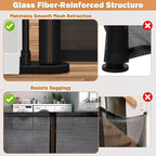 Retractable Baby Gates for Stairs, 78" Extra Wide Retractable Dog Gate with Support Rods for The House, 42" Extra Tall Baby Safety Gates Pet Gate for Doorways, Hallways, Indoor, Outdoor