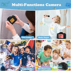 Kids Camera,HD Digital Video Camera,Childrens Toys for 3 4 5 6 7 8 9 Year Old Boys/Girls,Selfie Camera for Kids,Christmas Birthday Gifts with 32GB SD Card (Black)