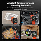 '-58°F to 2732°F Infrared Thermometer Temperature Gun with Thermocouple Probe, 50:1 Laser Temperature Gun for Humidity Measurement, BBQ, AC, High Temp Gun for Engine, Kiln, Forging, Industrial Use