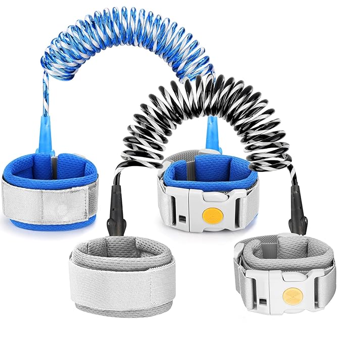 Accmor Anti Lost Wrist Link with Induction Lock, 2 Packs Upgraded Toddler Leash, Reflective Kids Wrist Leash for Baby Boys Girls, Child Walking Wristband Leash with Magnetic Unlock Design for Outdoor