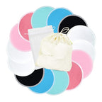 Nursing Breast Pads (14 Pack) + Laundry Bag & Travel Storage Bag, 4.7 inch Option - Washable & Reusable Breastfeeding Nursing Pads (Gentle, Large, Daytime Use)