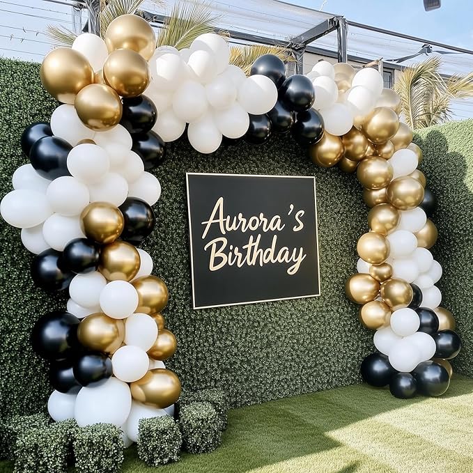 RUBFAC 129pcs White Balloons Different Sizes 18 12 10 5 Inch for Garland Arch,Party Latex Balloons for Birthday Party Wedding Anniversary Baby Shower Party Decoration